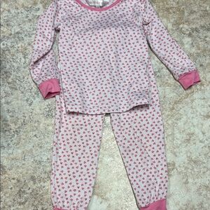 Royal Standard Charming Heart Print Kids Pajama Set - Pink